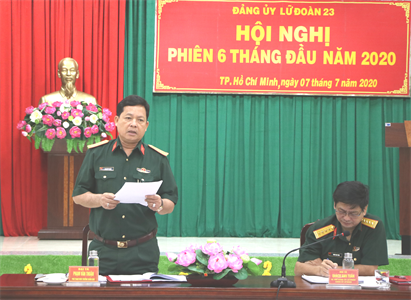 Đảng ủy Lữ đoàn 23 lãnh đạo thực hiện toàn diện các mặt công tác 6 tháng đầu năm