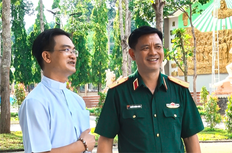 Bộ Chỉ huy quân sự tỉnh Bình Dương khánh thành công trình sinh hoạt Văn hóa – Thể dục thể thao cho Giáo xứ Lễ Trang