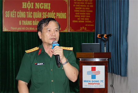 Bệnh viện Quân - dân y miền Đông sơ kết công tác quân sự-quốc phòng 6 tháng đầu năm 2020