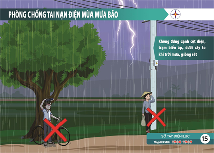 Cách phòng tránh tai nạn về điện mùa mưa bão