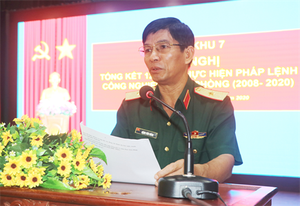 Quân khu 7 tổng kết 12 năm Pháp lệnh Công nghiệp Quốc phòng
