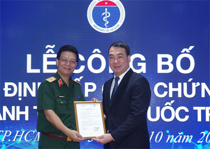 Bệnh viện Quân y 175 được cấp giấy chứng nhận “Thực hành tốt thử thuốc trên lâm sàng”