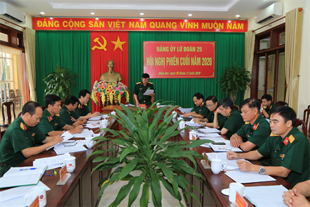 Đảng ủy Lữ đoàn 25 hội nghị phiên cuối năm 2020