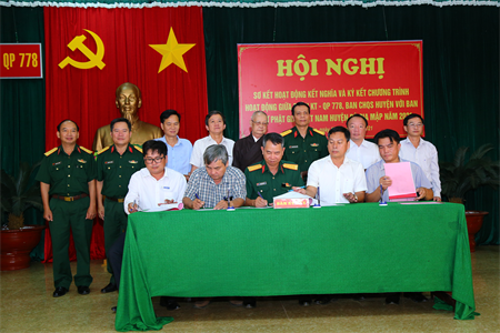 Đoàn Kinh tế - Quốc phòng 778 sơ kết hoạt động kết nghĩa với các đơn vị trên địa bàn