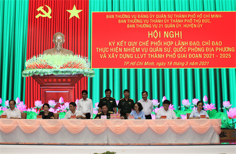 Thành phố Hồ Chí Minh phối hợp lãnh đạo, chỉ đạo thực hiện nhiệm vụ quân sự, quốc phòng, xây dựng lực lượng vũ trang địa phương