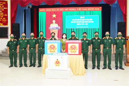 Cử tri LLVT ​Quân khu 7 tham gia bầu cử đạt tỉ lệ 100%