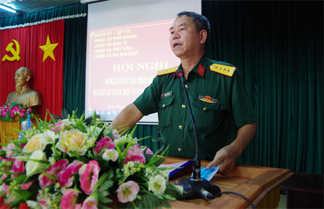 Đoàn Kinh tế - Quốc phòng 778: Hội nghị sơ kết công tác phối hợp xây dựng địa bàn an toàn, đơn vị vững mạnh toàn diện