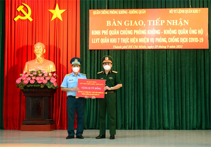 Quân chủng Phòng không – Không quân ủng hộ LLVT Quân khu 7 thực hiện nhiệm vụ phòng, chống dịch Covid-19