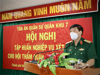 Tập huấn nghiệp vụ xét xử cho Hội thẩm quân nhân năm 2021