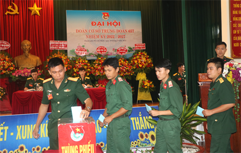 Đại hội Đoàn cơ sở Trung đoàn 657 nhiệm kỳ 2022-2027 thành công tốt đẹp