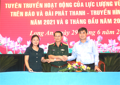 Bộ CHQS tỉnh Long An sơ kết công tác phối hợp thông tin, tuyên truyền