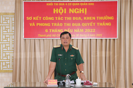 Khối thi đua 4 cơ quan Quân khu sơ kết 6 tháng đầu năm 2022
