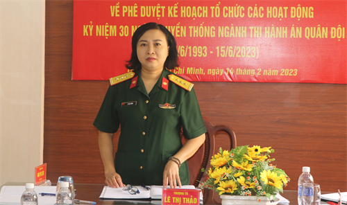 Phòng Thi hành án Quân khu triển khai kế hoạch tổ chức các hoạt động kỷ niệm 30 năm Ngày truyền thống Ngành thi hành án Quân đội