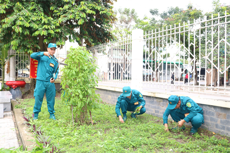 Nét chính quy ở Ban CHQS thành phố Dĩ An