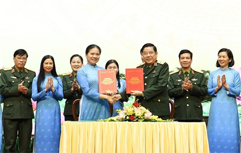 Tổng cục Chính trị Quân đội nhân dân Việt Nam và Trung ương Hội Liên hiệp Phụ nữ Việt Nam ký kết Chương trình phối hợp hoạt động