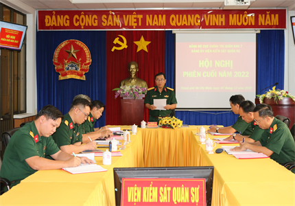 Đảng ủy Viện Kiểm sát Quân sự Quân khu hội nghị phiên cuối năm