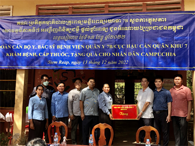 Bệnh viện Quân y 7B, Quân khu 7 đến với người dân tỉnh Siem Reap, Campuchia