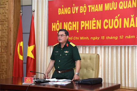 Đảng ủy Bộ Tham mưu Quân khu hội nghị phiên cuối năm 2022
