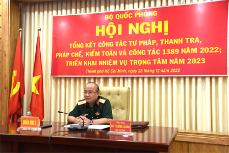 Bộ Quốc phòng tổng kết công tác tư pháp, thanh tra pháp chế năm 2022