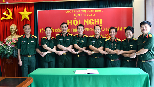 Cụm thi đua 2, Cục Chính trị Quân khu ký kết giao ước thi đua 2023