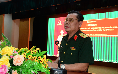 Quân khu 7 tổng kết công tác đối ngoại quốc phòng năm 2022