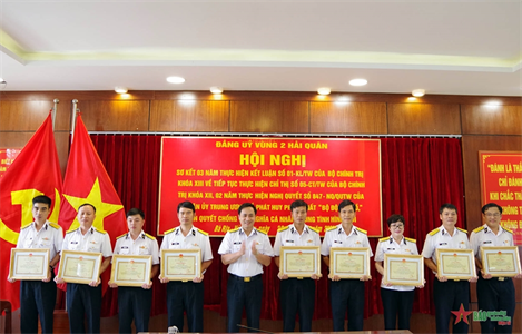 Vùng 2 Hải quân sơ kết 3 năm thực hiện Kết luận 01 của Bộ Chính trị và 2 năm thực hiện Nghị quyết 847 của Quân ủy Trung ương