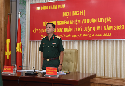 Hội nghị rút kinh nghiệm công tác huấn luyện, xây dựng chính quy, quản lý kỷ luật toàn quân