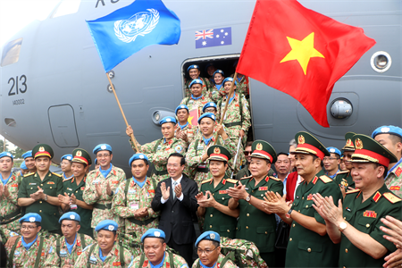 Chủ tịch nước dự Lễ xuất quân thực hiện nhiệm vụ gìn giữ hòa bình Liên hợp quốc