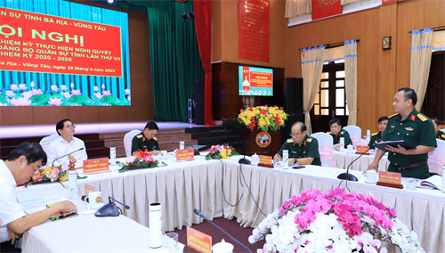 Đảng bộ Quân sự tỉnh Bà Rịa-Vũng Tàu: Sơ kết giữa nhiệm kỳ có nhiều chỉ tiêu, nhiệm vụ đạt và vượt so với Nghị quyết đề ra