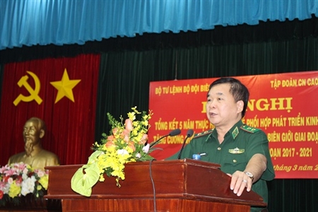 Bộ Tư lệnh Bộ đội Biên phòng và Tập đoàn công nghiệp Cao su Việt Nam tổng kết 5 năm thực hiện quy chế phối hợp