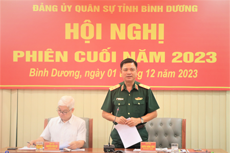Đảng ủy Quân sự tỉnh Bình Dương hội nghị phiên cuối năm 2023