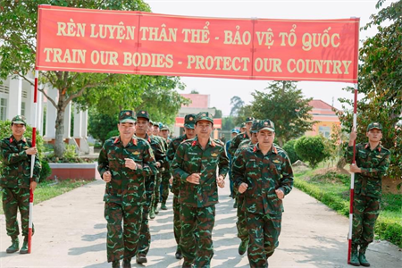 Ban CHQS huyện Mộc Hóa tổ chức Ngày chạy thể thao CISM kết hợp Ngày chạy Olympic
