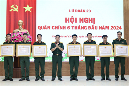 Lữ đoàn 23 Hội nghị Quân chính 6 tháng đầu năm 2024