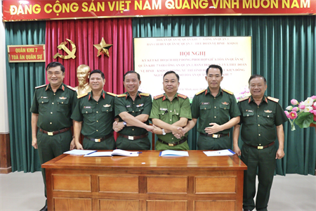 Tòa án Quân sự Quân khu: Ký kết kế hoạch hiệp đồng bảo đảm an ninh trật tự