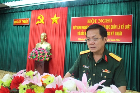 Cục Kỹ thuật Quân khu: Rút kinh nghiệm công tác giáo dục, quản lý kỷ luật
và bảo đảm an toàn trong Cục Kỹ thuật (2015-2017)