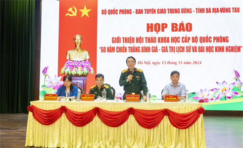 Họp báo giới thiệu Hội thảo khoa học kỷ niệm 60 năm Chiến thắng Bình Giã