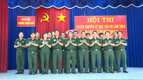 Phòng Tham mưu, Bộ CHQS tỉnh Bình Dương: Hội thi tuyên truyền viên về Học tập và làm theo gương Bác Hồ