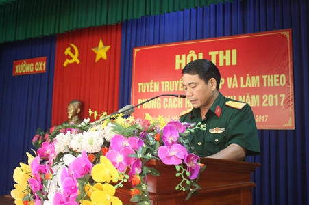 Xưởng OX1, Cục Kỹ thuật, Quân khu 7: Hội thi tuyên truyền về Học tập và làm theo phong cách Hồ Chí Minh năm 2017