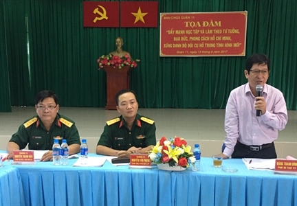 Ban CHQS Quận 11 (BTL thành phố Hồ Chí Minh): 
Tọa đàm đẩy mạnh Học tập và làm theo tư tưởng, đạo đức, phong cách Hồ Chí Minh, xứng danh “Bộ đội Cụ Hồ”