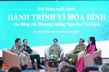 Giới thiệu sách “Hành trình vì hòa bình” của cố Thượng tướng Nguyễn Chí Vịnh tại phía Nam