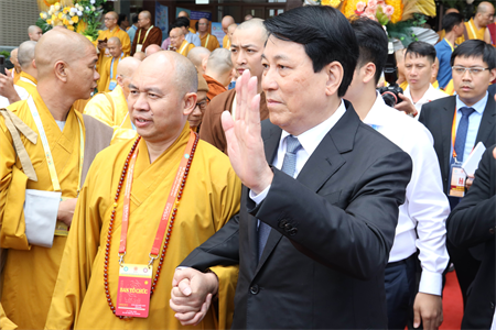 Chủ tịch nước Lương Cường: Đưa tâm từ bi vào chính sách, mang trí tuệ vào định hướng phát triển