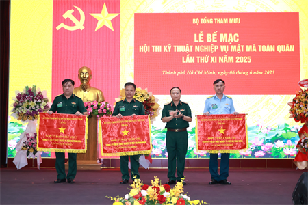 Bế mạc Hội thi kỹ thuật nghiệp vụ mật mã toàn quân lần thứ XI năm 2025