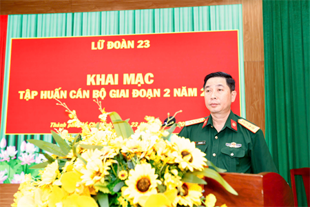 Lữ đoàn 23 khai mạc lớp tập huấn cán bộ đợt 2 năm 2025