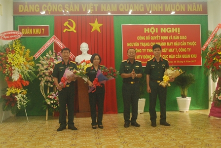 Quân khu 7: Điều chuyển Chi nhánh May Hậu cần về Cục Hậu cần