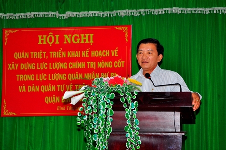 Đảng ủy Quân sự quận Bình Tân: Triển khai kế hoạch xây dựng lực lượng chính trị nòng cốt