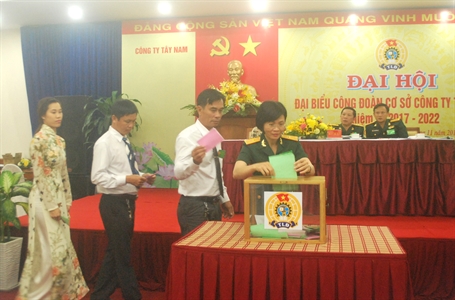 Công ty Tây Nam Đại hội đại biểu công đoàn cơ sở nhiệm kỳ 2017-2022