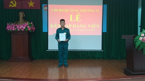 Công tác tạo nguồn, phát triển và cử đảng viên nhập ngũ của Phường 12, Quận Bình Thạnh