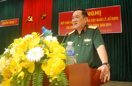 Quân khu 7 rút kinh nghiệm kiểm toán việc quản lý, sử dụng tài chính công