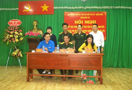 Ban CHQS quận Bình Tân sơ kết hoạt động phối hợp giai đoạn 2013-2017