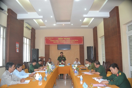 Cụm thi đua số 7, Bộ CHQS tỉnh Tây Ninh: Tổng kết phong trào Thi đua Quyết thắng năm 2017